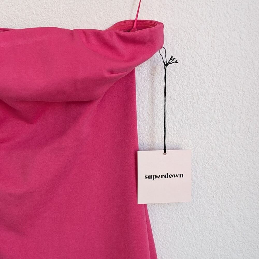 NWT Superdown Lilian Strapless Hot Pink Midi Bodycon Dress, size XS - Picture 4 of 9